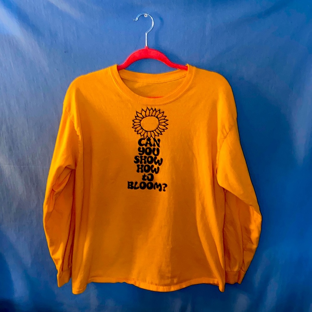 Yellow Long Sleeved Graphic Tee